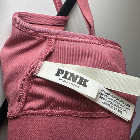 VS Pink Ultimate Scoop Sports Bra, Soft Begonia, Medium - Picture 9 of 10